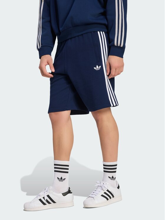 adidas adidas Szorty materiałowe 159264 Granatowy Regular Fit