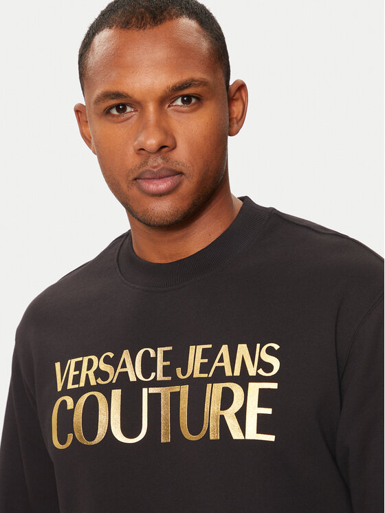 Versace Jeans Couture Versace Jeans Couture Majica dugih rukava 77GAIT05 Crna Regular Fit