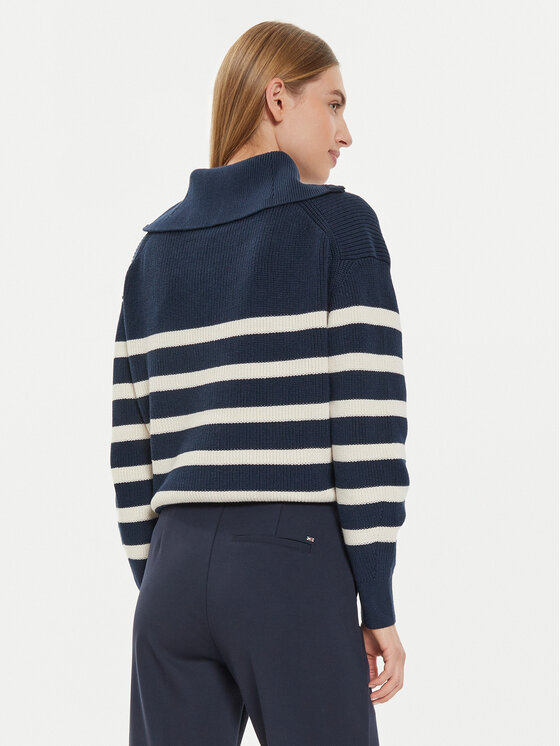 Tommy Hilfiger Tommy Hilfiger Sweter WW0WW42141 Granatowy Relaxed Fit