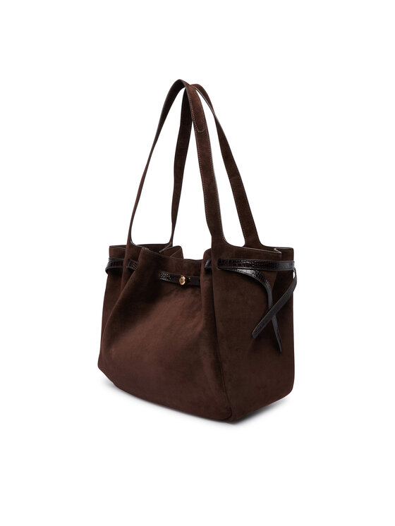 Tory Burch Tory Burch Borsetta Romy Suede Tote 186348 Marrone