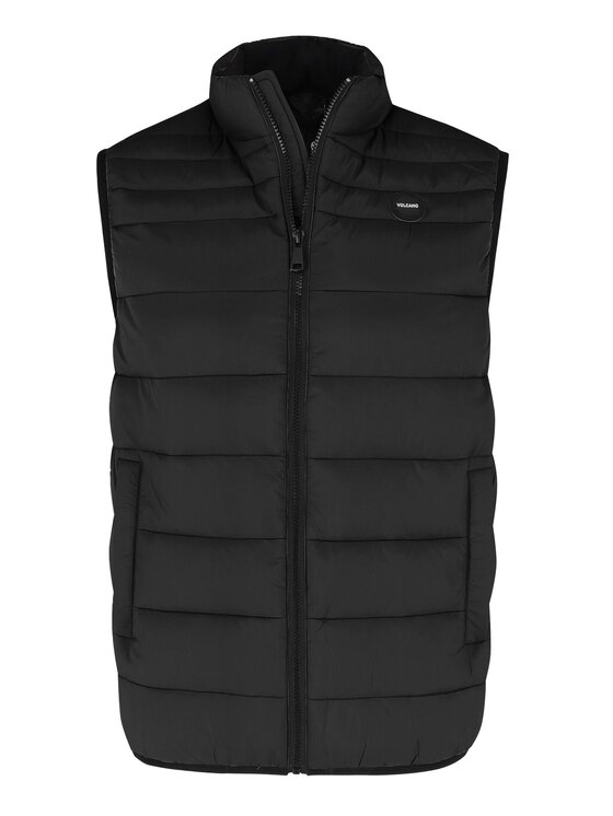 Volcano Volcano Bezrękawnik V-FINO Czarny Regular Fit