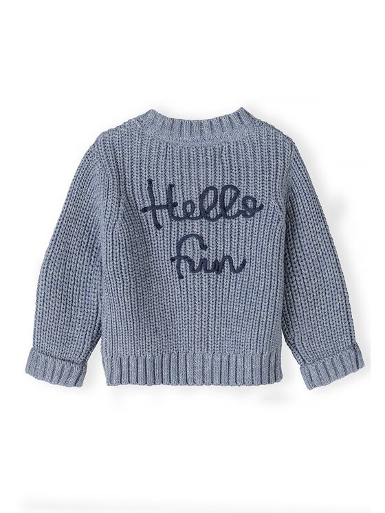 minoti minoti Kardigan 31BABYKNIT2 Niebieski Regular Fit