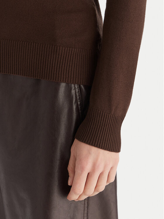 ACCESS FASHION ACCESS FASHION Bluză cu gât 54-8074 Maro Slim Fit