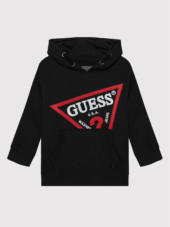 Guess Majica Dugih Rukava L2YQ07 KAD70 Crna Oversize