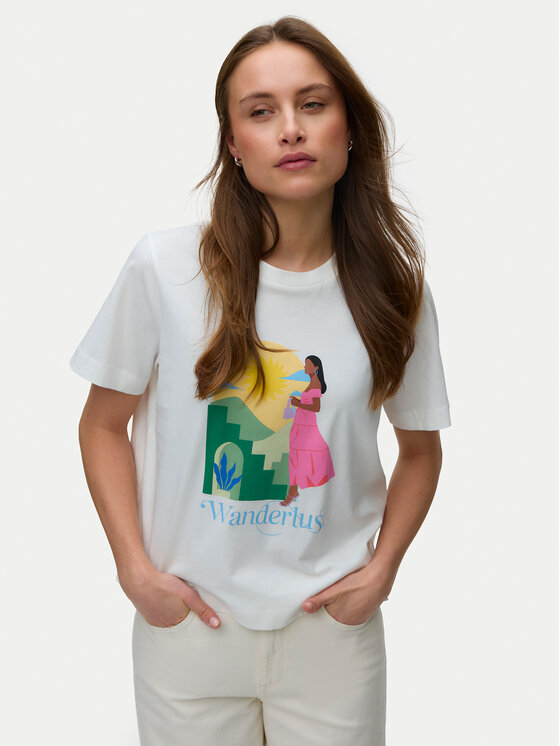 Vero Moda Tricou Emily 10344804 Alb Regular Fit