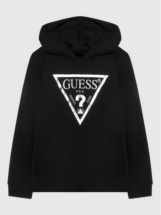 Guess Guess Majica dugih rukava J83Q14 KAUG0 Crna Regular Fit