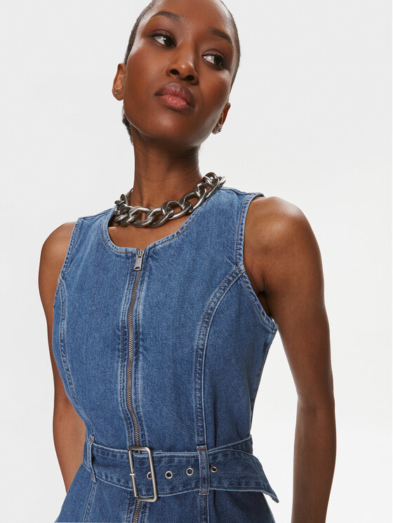 Tommy Jeans Tommy Jeans Rochie de blugi DW0DW17682 Bleumarin Slim Fit