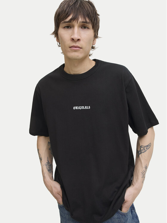 Jack & Jones Jack & Jones T-Shirt Meadows Minimal 12283630 Černá Loose Fit