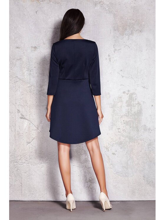 Awama Awama Vestito di maglia A075 Blu scuro Basic Fit