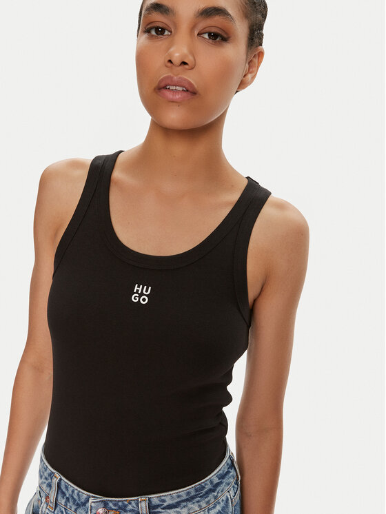 HUGO Hugo Top Datamia 50514489 Crna Slim Fit
