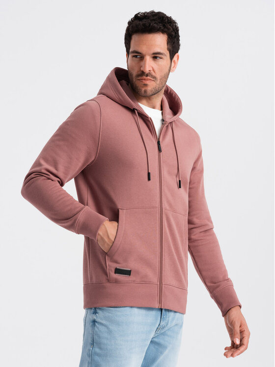 Ombre Ombre Mikina OM-SSBZ-0160 Růžová Regular Fit