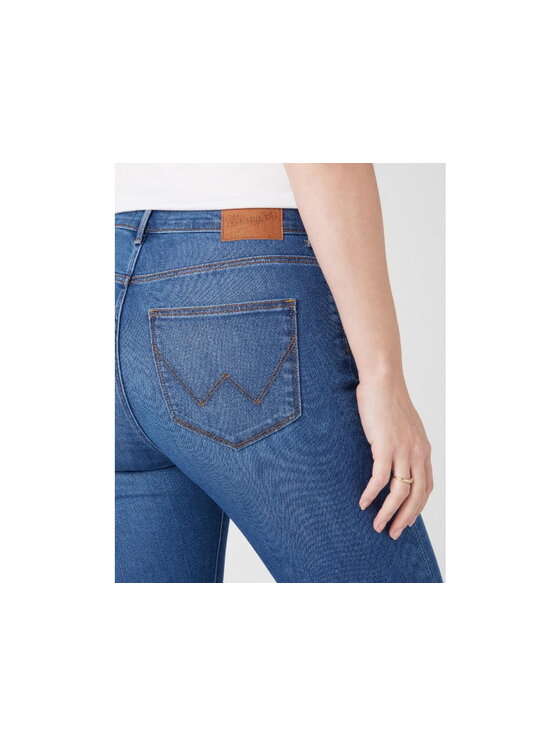 Wrangler Wrangler Jeansy SKINNY Niebieski Skinny Fit