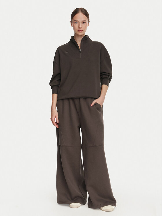 Kappa Kappa Majica dugih rukava 372664W Smeđa Oversize