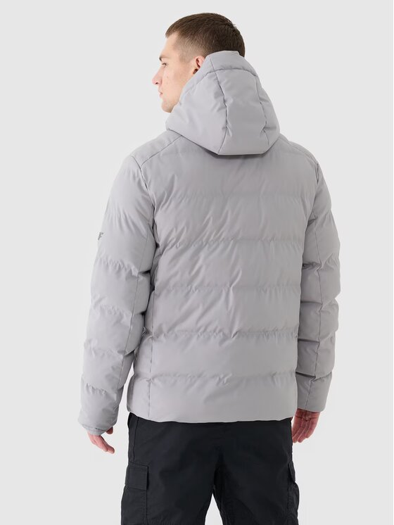 4F 4F Kurtka puchowa 4FWAW24TDJAM512-25S Szary Regular Fit