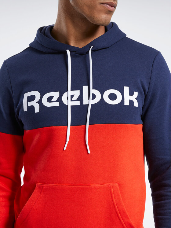 Reebok Pulóver Training Essentials Logo Hoodie FU3114 Kék • Modivo.hu