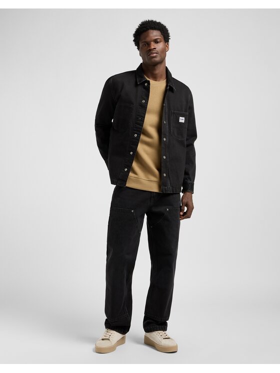 Lee Lee Koszula jeansowa Rlx Wrkwear Overshirt Czarny Relaxed Fit