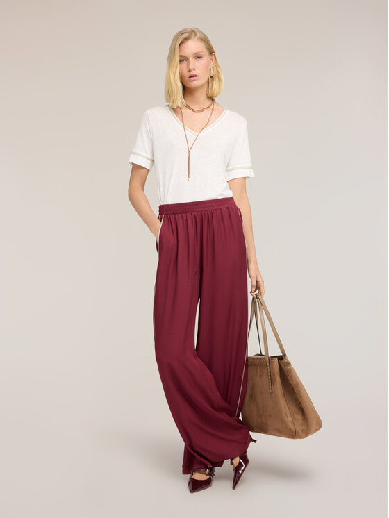 Motivi Motivi Pantaloni di tessuto P016W200863N036 Bordeaux Over Fit