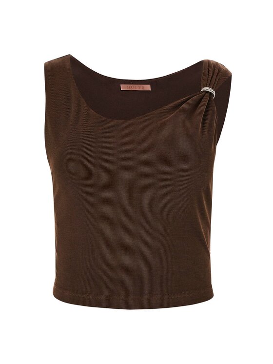 Guess Guess Top 172353 Brązowy Classic Fit