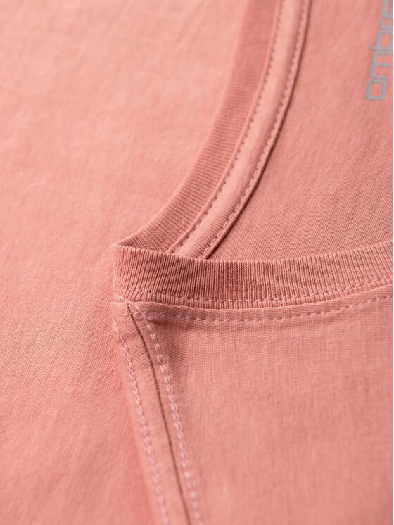 Ombre Ombre T-Shirt OM-TSBS-0237 Różowy Regular Fit