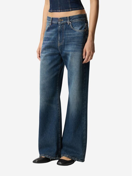 PINKO PINKO Jeans Wanda wide leg soft ocean Dunkelblau Regular Fit