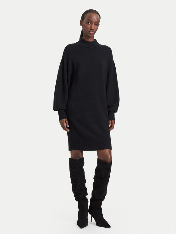 HUGO HUGO Трикотажна сукня Sorelleny 50571230 Чорний Oversize