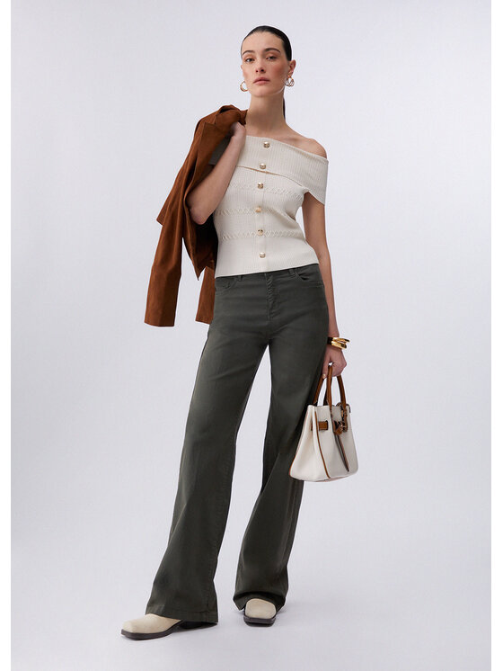 Liu Jo Liu Jo Pantaloni di tessuto WA6274T925790822 Verde Regular Fit