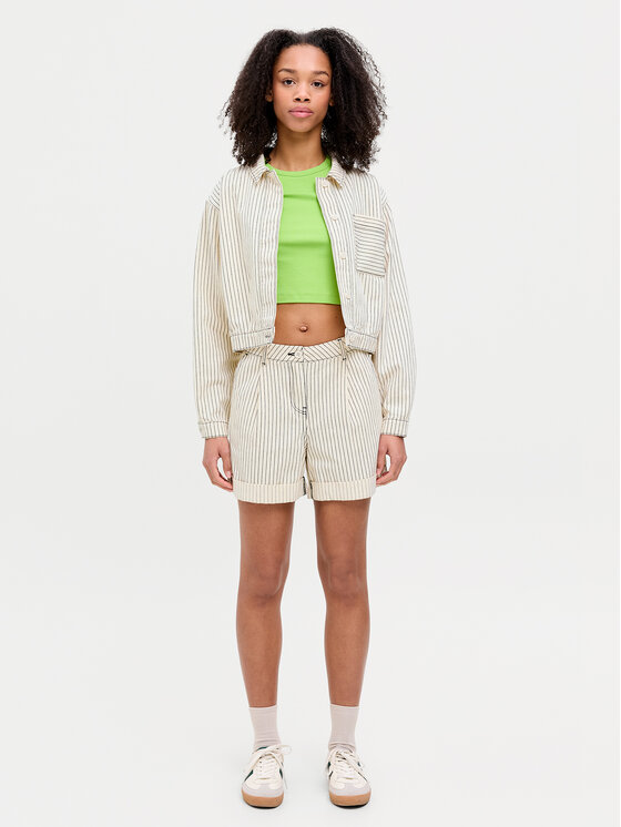 JJXX JJXX Szorty materiałowe Maddy 12253014 Écru Loose Fit