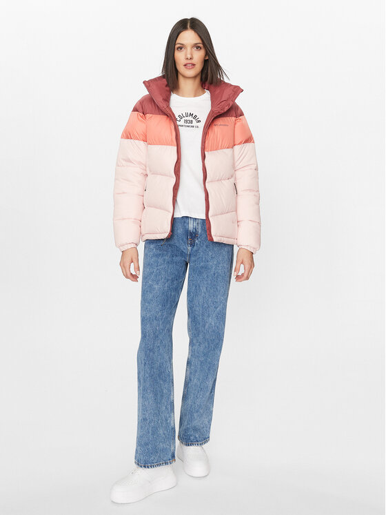 Columbia Columbia Zimní bunda Puffect™ Color Blocked Jacket Červená Regular Fit
