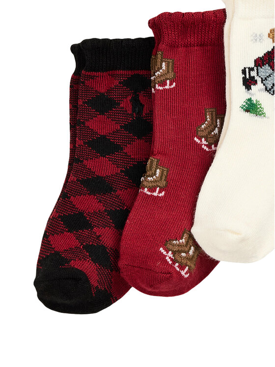 Polo Ralph Lauren Polo Ralph Lauren 3er-Set hohe Kindersocken 445P03255001 Bunt