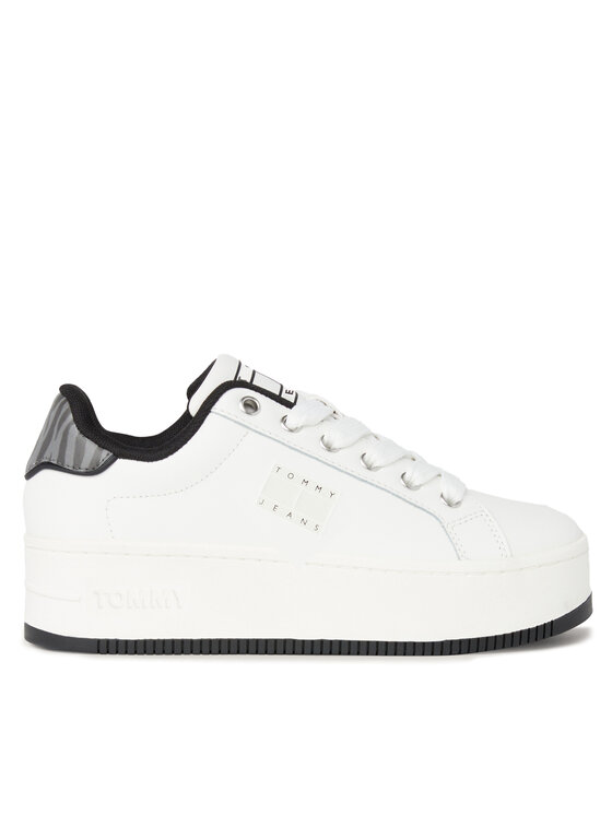 Tommy Jeans Tommy Jeans Sneakersy Tjw Flatform Animal Print EN0EN02537 Bílá