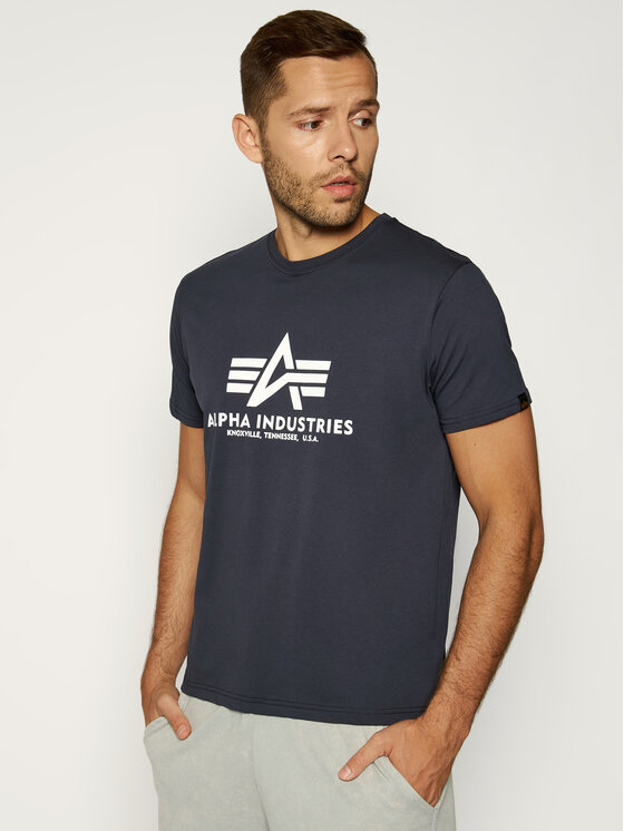 Alpha Industries Alpha Industries T-Shirt Basic 100501 Tmavomodrá Regular Fit