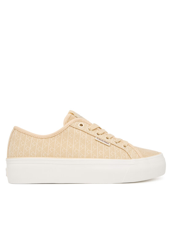 Calvin Klein Calvin Klein Tenisice Vulc Flatf Laceup Jaq Aop HW0HW03265 Svijetlo žuta