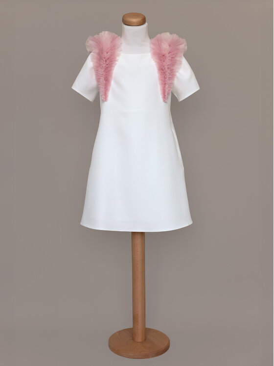 SLY SLY Sukienka 5SM-19A Écru Comfortable Fit