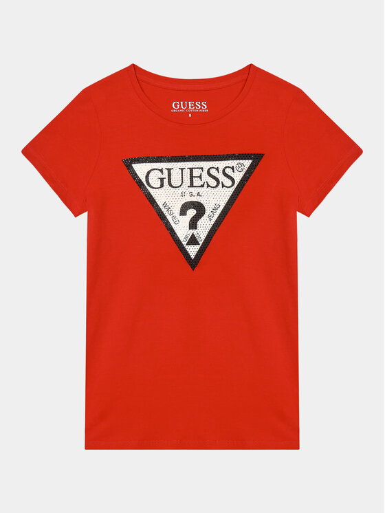 Guess Guess Marškinėliai J2YI51 K6YW1 Raudona Regular Fit