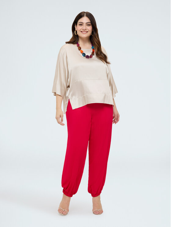 Fiorella Rubino Fiorella Rubino Pantaloni di tessuto P020L002567N016 Rosso Regular Fit