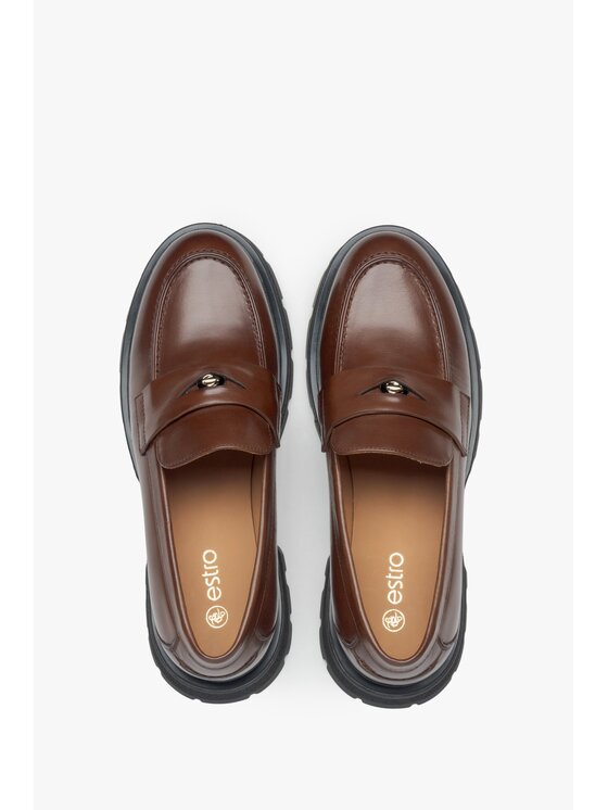 Estro Estro Μοκασίνια ER00115912 Καφέ