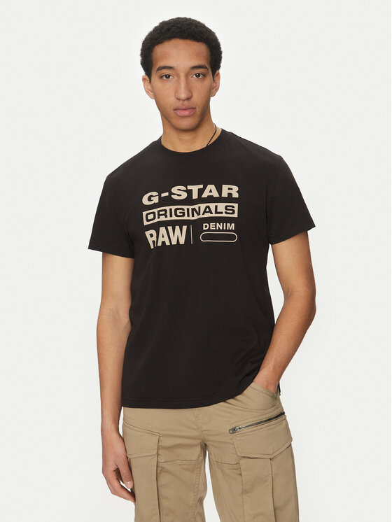 G-Star Raw G-Star Raw Majica Originals D25969-C506 1214 Črna Regular Fit