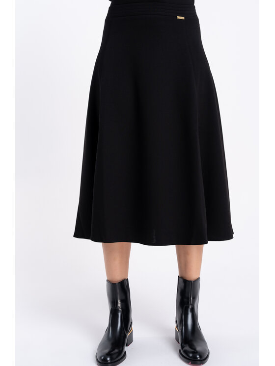 CLICK CLICK Φούστα 50-727 Μαύρο Flare Fit