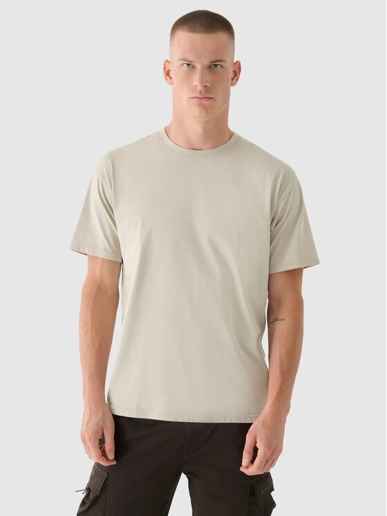 4F 4F T-Shirt 4FRSS24TTSHM2543-83S Καφέ Oversize