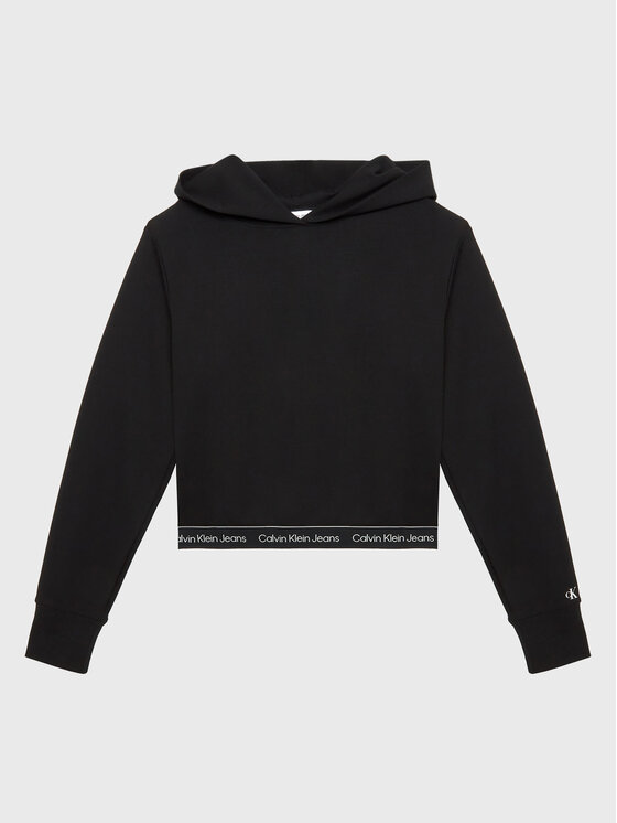 Calvin Klein Jeans Bluză Punto Logo IG0IG01874 Negru Loose Fit