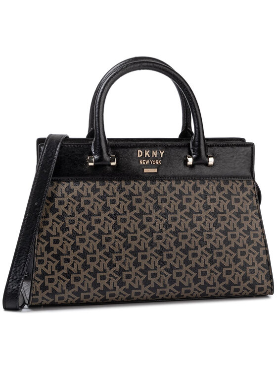 DKNY Torebka Ava Satchel T&C Logo R93DJD67 Czarny • Modivo.pl