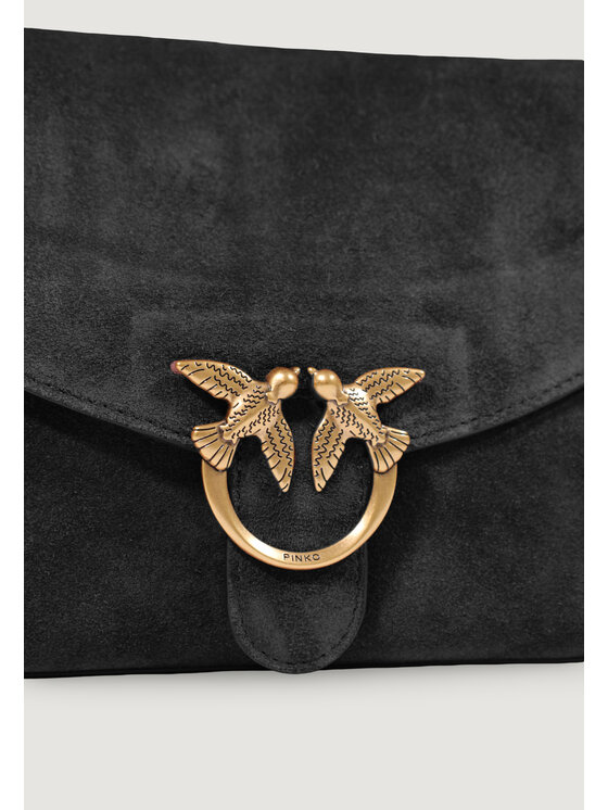 PINKO PINKO Borsetta LOVE SATCHEL CLASSIC SUEDE Nero