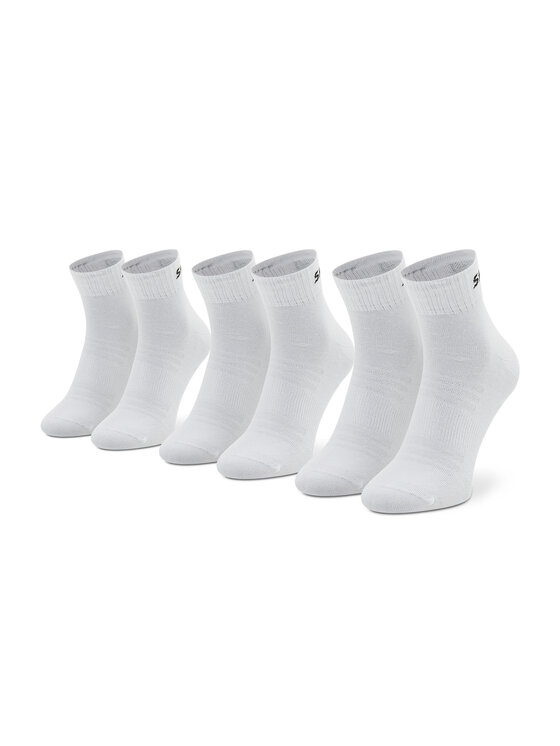 Skechers Set di 3 paia di calzini corti unisex SK42017 Bianco, taglia : 35_38