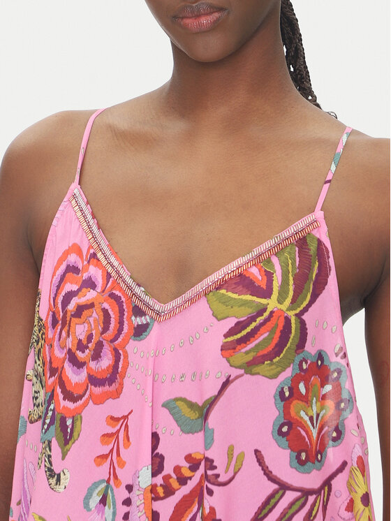 LOLA CASADEMUNT LOLA CASADEMUNT Sukienka letnia LS2516030 Różowy Relaxed Fit