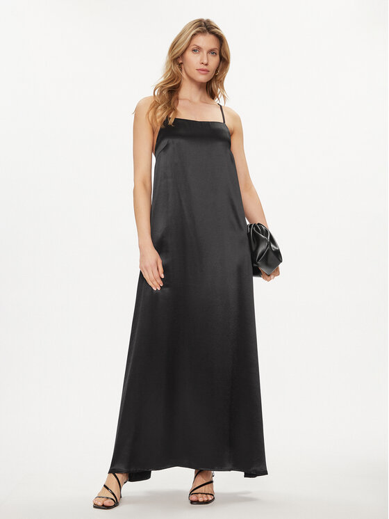 Fracomina Fracomina Літня сукня FS24SD3006W45101 Чорний Loose Fit