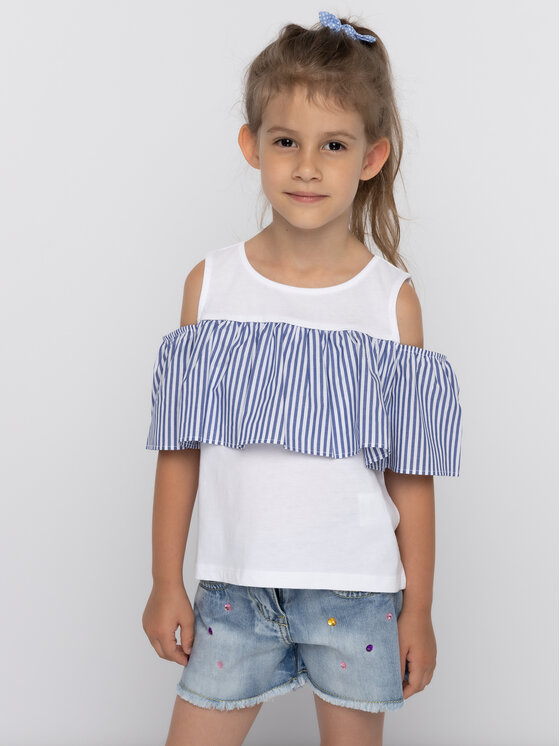 Primigi Primigi Bluză 43233561 Alb Regular Fit