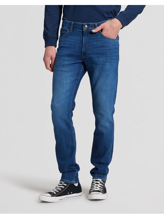 Lee Lee Jeansy LUKE Niebieski Slim Fit