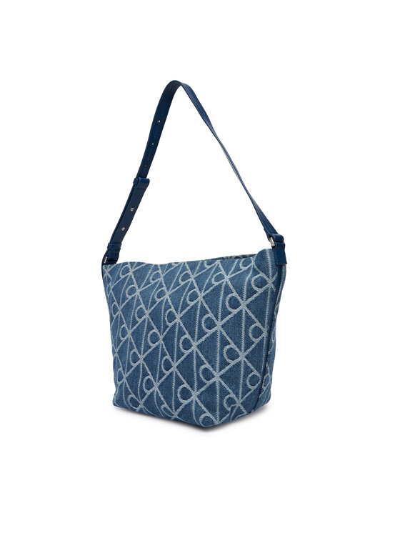 Calvin Klein Calvin Klein Handtasche Emblem Aop Denim Bucket LV04F3432G Blau