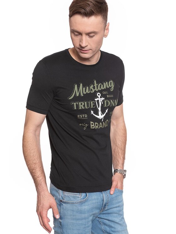 Mustang Mustang T-shirt ALEX C PRINT Nero Regular Fit