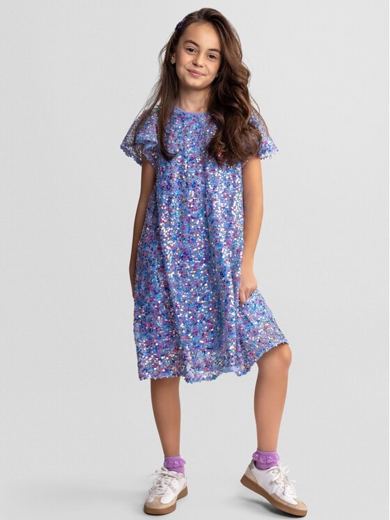 minoti minoti Sukienka elegancka 30DRESS171 Niebieski Regular Fit